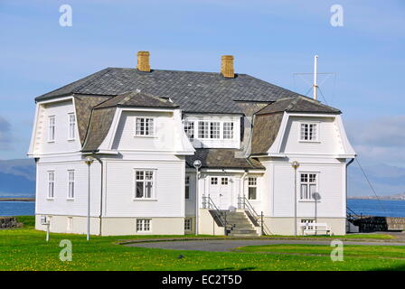 Präsident Reagan und Präsident Gorbachev Summit Haus in Reykjavik, Island Stockfoto