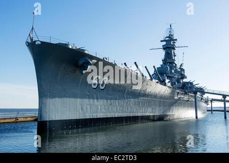 Die USS Alabama (BB60) Schlachtschiff, Battleship Memorial Park, Mobile, Alabama, USA Stockfoto