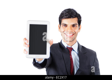 indische Geschäftsmann mit Telefon Stockfoto