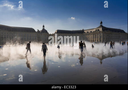 Frankreich, Gironde, Aquitanien, Bordeaux, Place De La Bourse de Commerce Stockfoto