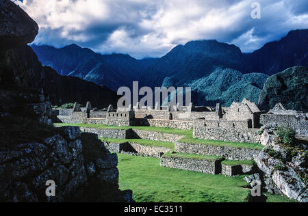 Inkaruinen Machu Picchu Stadt, 15. Jahrhundert. Peru Stockfoto