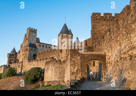 Frankreich, Aude, Languedoc-Roussillon, Carcassonne, zitieren, Stockfoto