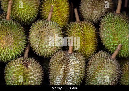 Durian Frucht im Markt Stockfoto