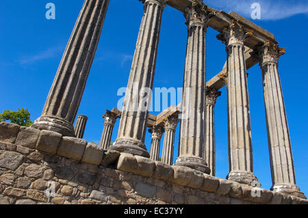 Ruinen der römischen Tempel der Diana, Evora, UNESCO-Weltkulturerbe, Alentejo, Portugal, Europa Stockfoto