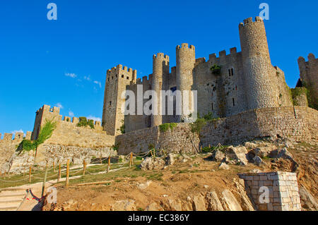 Obidos Burg, jetzt Hotel Pousada, Obidos, Leiria Halbin, Estremadura, Portugal, Europa Stockfoto