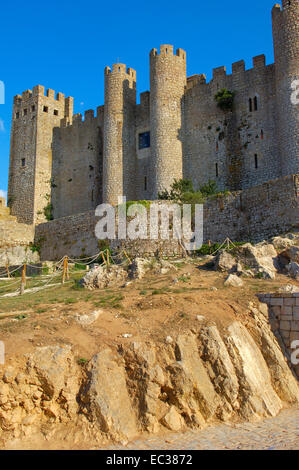 Obidos Burg, jetzt Hotel Pousada, Obidos, Leiria Halbin, Estremadura, Portugal, Europa Stockfoto