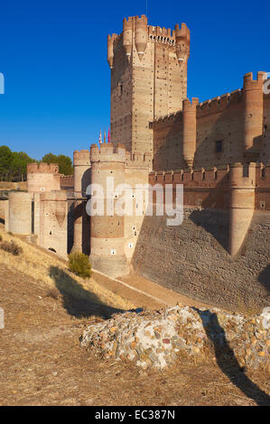 Schloss La Mota, 15. Jahrhundert, Medina del Campo, Valladolid Provinz Kastilien-León, Spanien, Europa Stockfoto