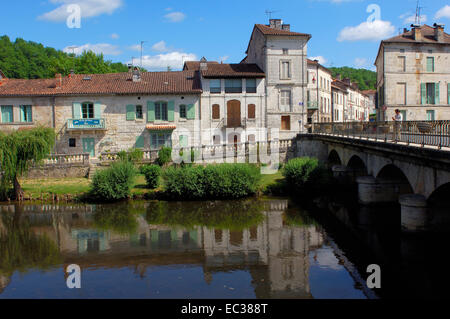 Brantome, Dordogne, Perigord, Fluss Dronne, Frankreich, Europa Stockfoto