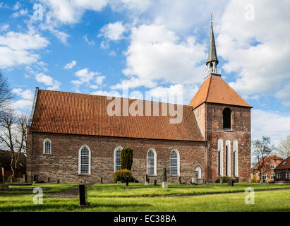 Evangelische Kirche, Rysum, Krummhörn, Ostfriesland, Niedersachsen, Deutschland Stockfoto