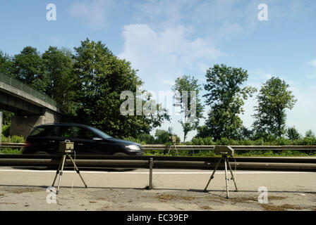 Radaranlage auf eine Schnellstraße Stockfoto