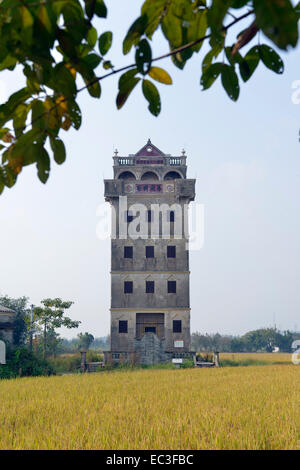 Kaiping Diaolou und Dörfer wurden im Jahr 2007 in die Liste des UNESCO-Weltkulturerbes hinzugefügt. Stockfoto