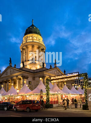 Weihnachtsmarkt auf dem Gendarmenmarkt, Berlin, Deutschland 2014 Stockfoto