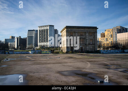 HS2 Website, Curzon Street Station und Millenium Point Birmingham Stockfoto