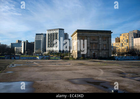 HS2 Website, Curzon Street Station und Millenium Point Birmingham Stockfoto