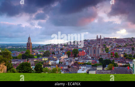 Cork City-Blick von St. Patrick Hill Stockfoto