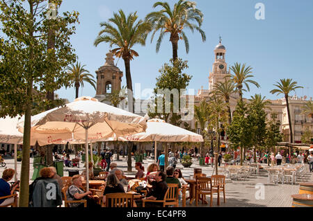 Cadiz-Dom-Platz (Plaza De La Catedral) Andalusien Spanien Spanisch Stockfoto