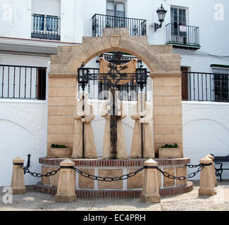 Semana Santa (Karwoche Ostern) Denkmal Arcos de Frontera Spanien spanische Cadiz Stockfoto