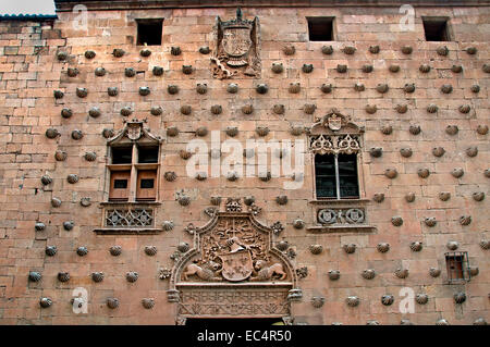 Casa de Las Conchas Salamanca (öffentliche Bibliothek) Stadt Salamanca (Castilla y León) Spanien Spanisch (Haus der Muscheln) Stockfoto