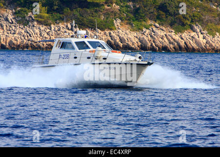 Kroatien, Süd-Dalmatien, Insel Mljet, Wasserpolizei Vor Pomena Stockfoto