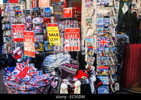 Souvenir-Shop in Oxford Street, London England Vereinigtes Königreich UK Stockfoto