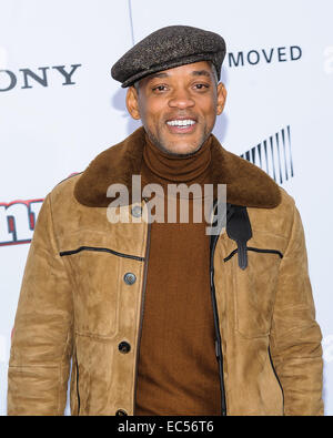 New York, USA. 7. Dezember 2014.  Will Smith kommt an der New Yorker Premiere von "Annie" in der Ziegfeld Theater in New York City Credit: Patrick Morisson/Alamy Live News Stockfoto