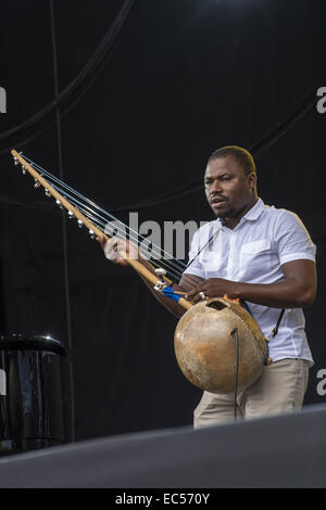 Fatoumata Diawara Amp Roberto Fonseca in Pori Jazz 2014 Stockfoto