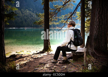 Lago di Dobiacco, Toblacher See InDolomite Alpen, Italien, Europa Stockfoto