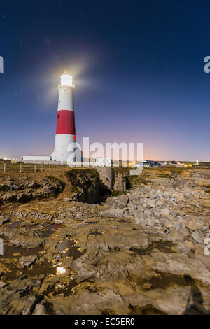 Portland Bill Leuchtturm auf der Isle of Portland, Dorset, England, Vereinigtes Königreich, Europa. Stockfoto