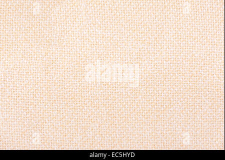 Beige Ecru Leinen Stoff Textur abstrakt Stockfoto