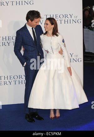 London, UK. 9. Dezember 2014. besucht die UK-Premiere von "Theory Of Everything" im Odeon Leciester Square. Bildnachweis: Ferdaus Shamim/ZUMA Draht/Alamy Live-Nachrichten Stockfoto