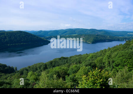 Edeersee See, Damm, Nord-Hessen, Deutschland, Europa Stockfoto