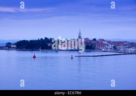 Izola im Abendlicht, Adria-Küste, Halbinsel Istrien, Slowenien, Europa Stockfoto