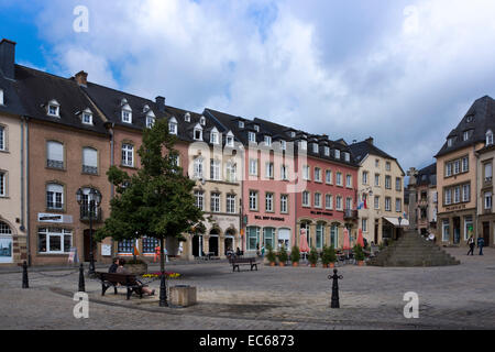 Blick auf den Platz, Echternach, Marktviertel Grevenmacher, Kanton Echternach, Luxemburg, Europa Stockfoto