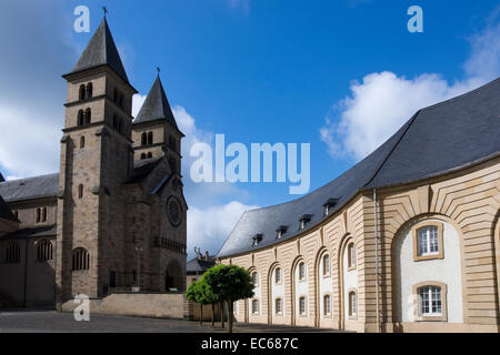 Ehemalige Benediktinerabtei Sankt Willibrord mit der Basilika St. Willibrord Echternach Distrikt Grevenmacher Kanton Echternach Stockfoto