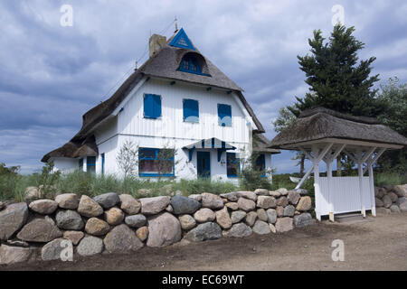 Reetgedeckten Haus, Heiligenhafen-Graswarden, Landkreis Ostholstein, Schleswig-Holstein, Deutschland, Europa Stockfoto