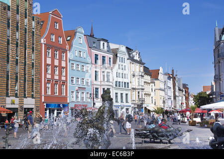 Kroepeliner Strasse, Fußgänger-Bereich, Hanse Stadt Rostock, Ostsee, Mecklenburg-Vorpommern, Deutschland, Europa Stockfoto