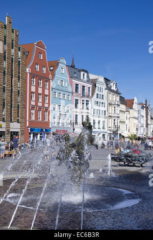 Kroepeliner Strasse, Fußgänger-Bereich, Hanse Stadt Rostock, Ostsee, Mecklenburg-Vorpommern, Deutschland, Europa Stockfoto