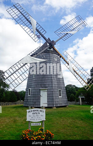 alte Windmühle in East Hampton Long Island NY Haken Stockfoto