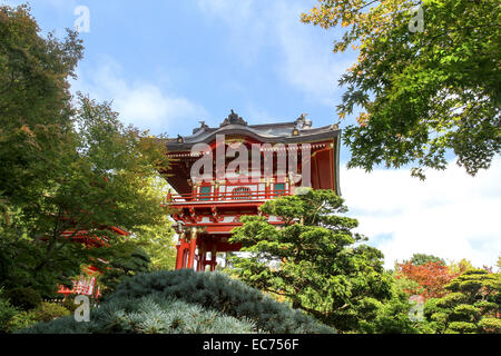 Pagode, Japanese Tea Garden, Golden Gate Park, San Francisco, Stockfoto