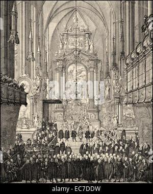 Maria Theresa von Österreich, Heilige Messe, St.-Stephans Basilika, 18. Jahrhundert, Wien, Austria, Europe, Stockfoto