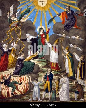 Le Triomphe De La Religion. Karikatur zeigt Papst Pius VII., Kardinal Caprara und andere Mitglieder des Klerus zu erhalten Stockfoto