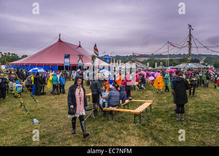 William Green auf dem Glastonbury Festival in Somerset. Stockfoto