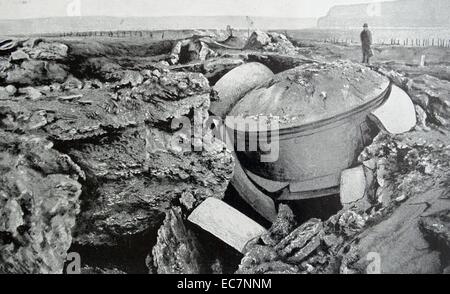 Zerstörte Befestigungsanlagen eine t Lüttich im ersten Weltkrieg Stockfoto