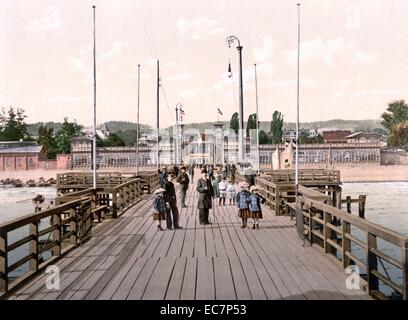 Strand, Zoppot, Westpreußen, Deutschland (Sopot, Polen) Stockfoto