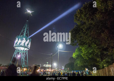 William Green auf dem Glastonbury Festival in Somerset. Stockfoto