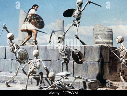 Jason und die Argonauten ist ein 1963 Columbia Pictures fantasy der Griechischen Mythologie Feature Film starring Todd Armstrong als der griechische Held in eine Geschichte über seine Suche nach dem Goldenen Vlies. Stockfoto