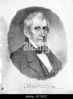 William Henry Harrison (1773-1841) 9. Der Präsident der Vereinigten Staaten. Harrison war ein US-amerikanischer Offizier und Politiker, und der erste Präsident im Amt zu sterben Stockfoto