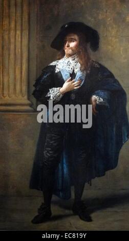 Sir Henry Irving schildert König Charles i. von England. Gemälde von J Archer 1873 Stockfoto