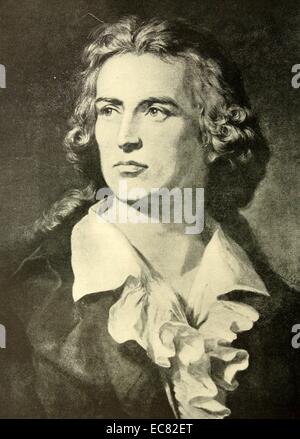 Porträt von Friedrich Schiller (1759-1805), deutscher Dichter, Philosoph, Historiker und Dramatiker. Datierte 1793 Stockfoto