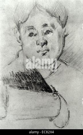 Porträt von Madame Cézanne. Von Paul Cézanne (1839-1905), französischer Künstler und post-impressionistischen Maler gemalt. Datiert 1880 Stockfoto